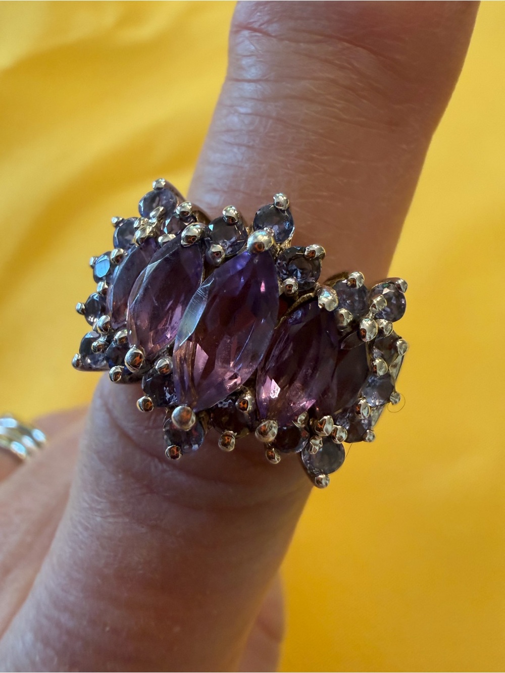 Park Lane Purple Crystal Statement Ring Size 9
